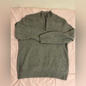 Vineyard Vines Men's Heather Gray Zip-Up Sweater